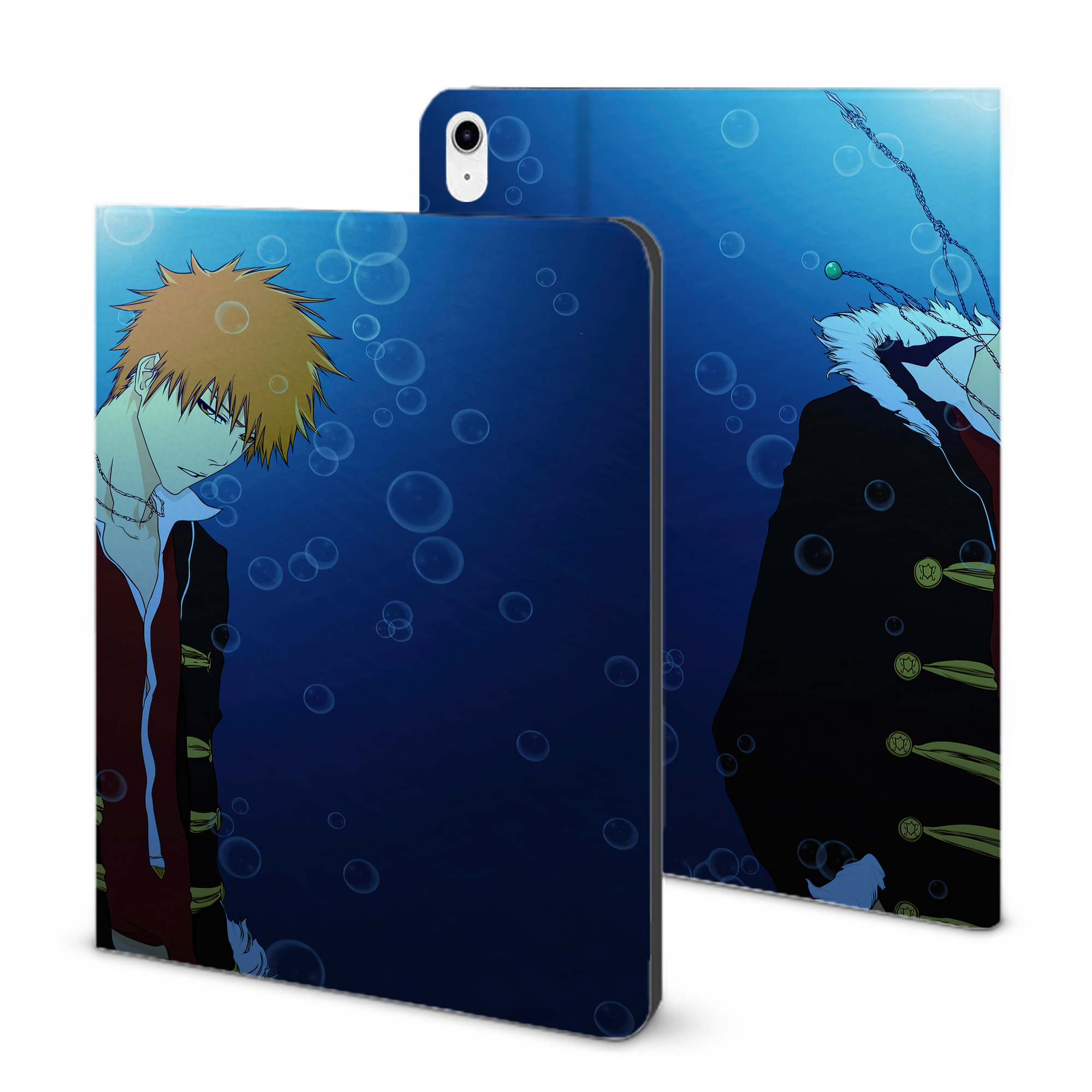 （画像用） ブリーチ BLEACH IPad ケース ブック型 PUレザー TPU 耐衝撃 軽量 薄型 ペン収納なし 全面保護 IPad 各モデル対応